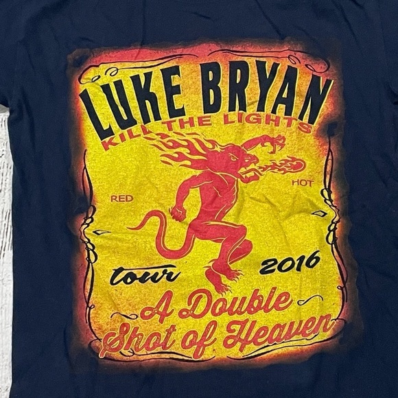 Luke Bryan Kill The Lights Tour 2016 Country Music Top Tee Tshirt - Picture 3 of 6